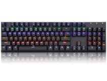 [ABKO] 유선 기계식 키보드, Hacker K640 레인보우 LED 축교환, 적축 [블랙/USB]