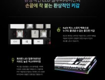 [마이크로닉스] 유선 기계식 키보드, MANIC K735 엣지 투톤 PBT 염료승화, 백축 [블랙/USB]