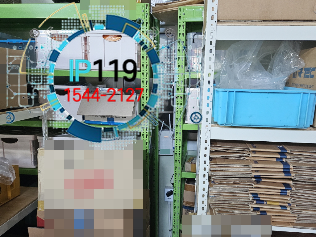 천안 공장 창고 벽면 공유기 설치 및 방포트 포설 랜공사 작업